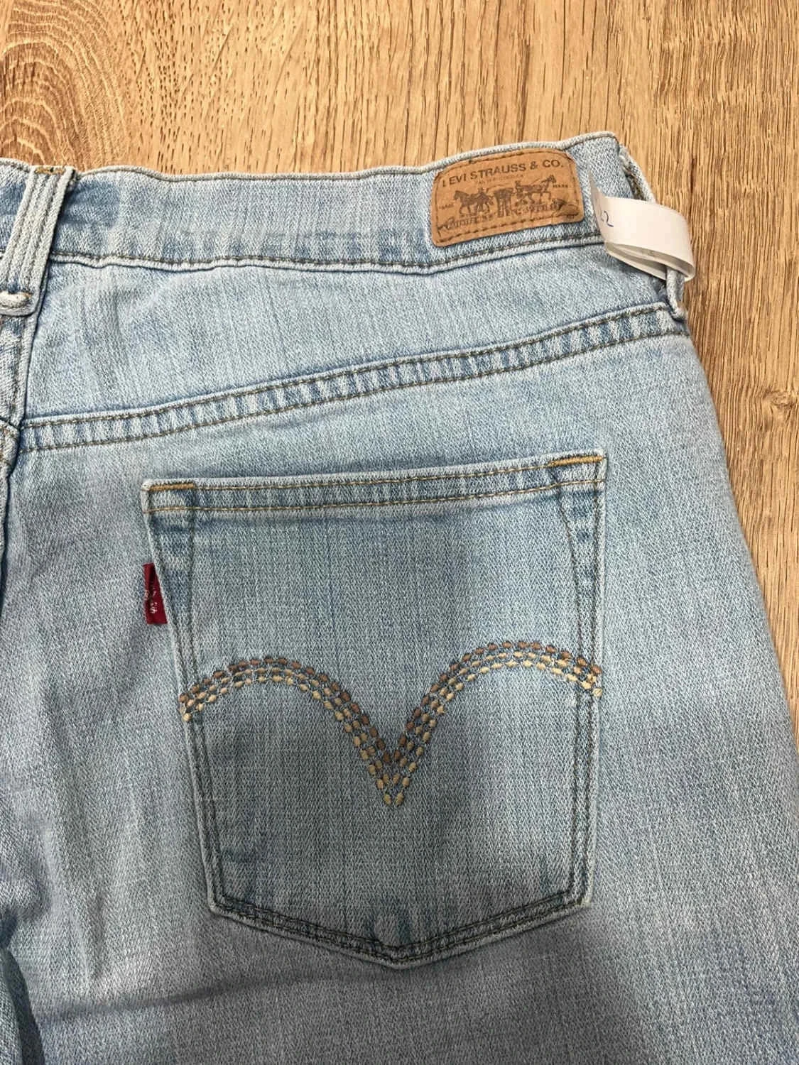 Short Levi's 515 Capri Taille 9 Vintage Coton Bleu Clair Slv 022 – photo 9